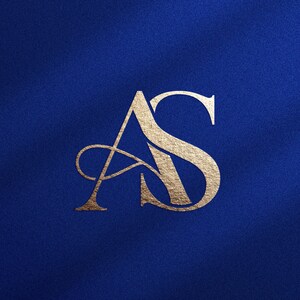 AS Monogramm-Logo-Bundle, elegante ineinandergreifende Initialen, luxuriöses Hochzeitsbranding (digitaler Download)