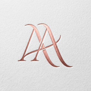 14 elegante AA-Monogramm-Logos, ineinandergreifende Initialen, Hochzeitsbranding (Digitaler Download)