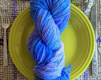 Mermaid Candy - Filato di lana tinto a mano - Variegato blu/viola