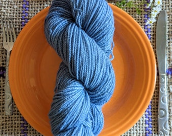 Semi di papavero - Filato di lana tinto a mano - Grigio blu