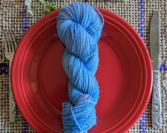 Frullato di mirtilli - Filato di lana merino/angora tinto a mano - Tonalità variegata blu