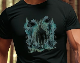 Bigfoot In The Woods Shirt, Bigfoot Hoodie, Bigfoot Silhouette, Outdoors Sweatshirt, bigfoot shirt, Hiking Shirt, Sasquatch Hoodie