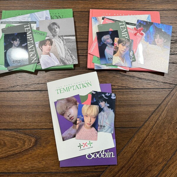 TXT THE NAME CHAPTER: TEMPTATION Albums Official Photo Card & Lullaby PC - NEW