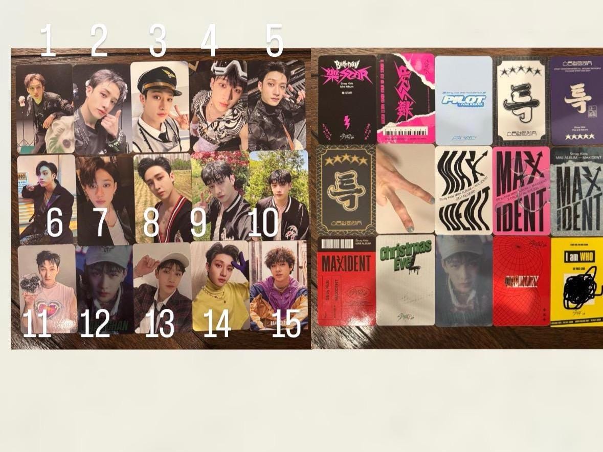 Random Stray Kids Photocards