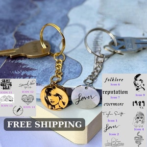 Folklore, Evermore & Eras Tour Merch Keychain Set, Eras tour Merch, Reputation, Swiftie Merch Accessories