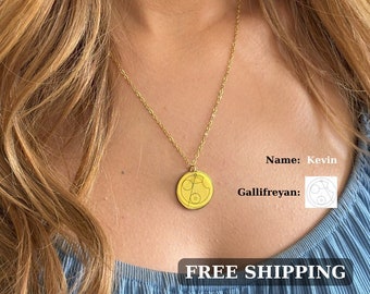 Custom Gallifreyan Name Necklace, Doctor Who Gift, Unique Holiday Gift, Personalized Necklace ,Handmade Jewelry, Mother's Day Gift