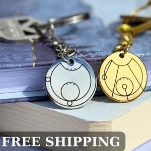 Doctor Who Keychain, Personalized Gallifreyan Keychain for Whovians,  Dr Who Car Accessories, Doctor Who Gifts for Him