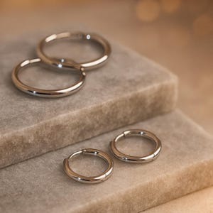 Huggie Hoop Earrings • Waterproof Stainless Steel, Minimalist Style