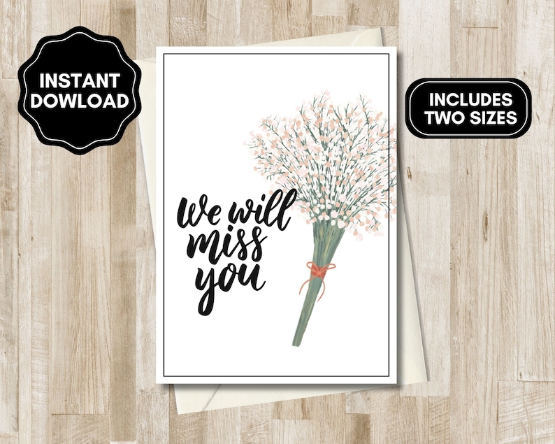 Farewell Card Printable Card Instant - Il 794xN.5034371912 4hvx 