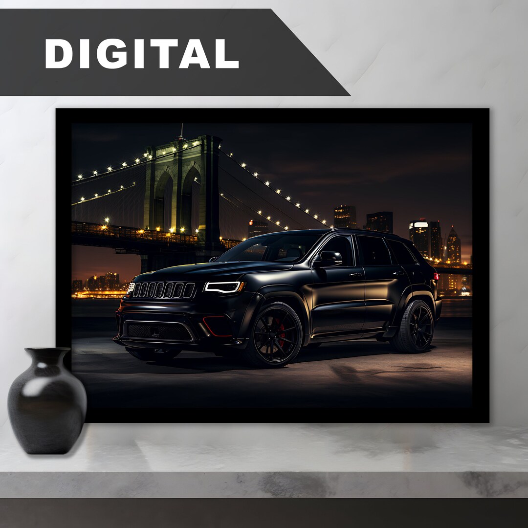 Jeep Trackhawk SRT Bridge Digital Artwork Downloada3 A4 A5 Etsy
