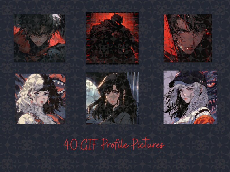 Discord Nitro 42 Redthemed Banner Gifs and 40 Profile Etsy