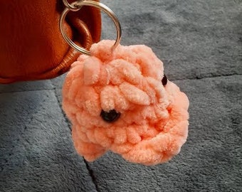 Simpatico portachiavi polpo, compagno di zaino, polpo pesca, portachiavi polpo fatto a mano, morbido peluche portachiavi all'uncinetto, creatura marina, amico zaino