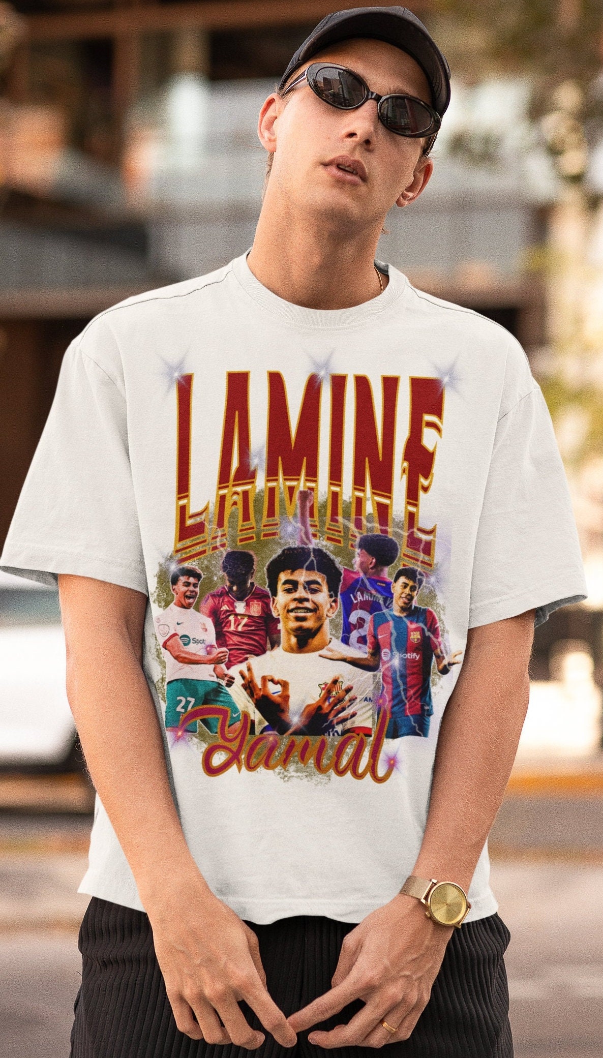 Lamine Yamal Tshirt-barcelona Tshirt , Spain Yamal Tshirt,lamine Player