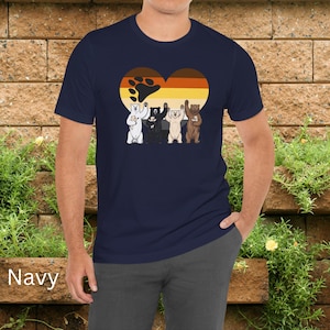 Bear Pride T-Shirt, LGBTQ Clothing, LGBTQ+ Shirt, Gay Pride Apparel, Equality Tee, Gender Inclusive Tee, Gay Right Support, Rainbow Bear Tee