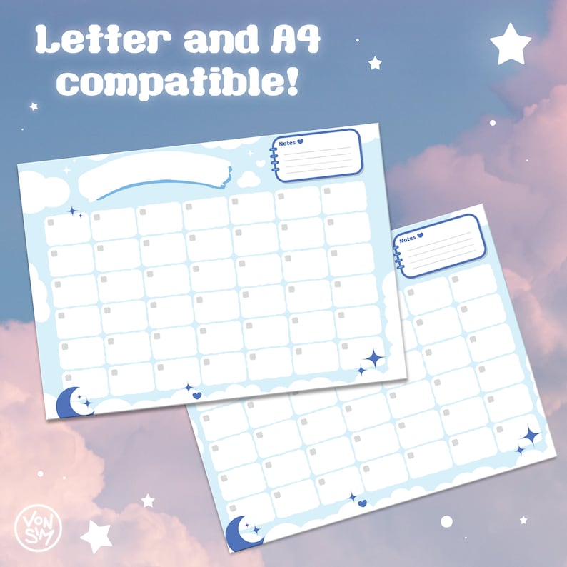 Cute Printable Planner Set Instant Download Weekly Planner, Daily ...