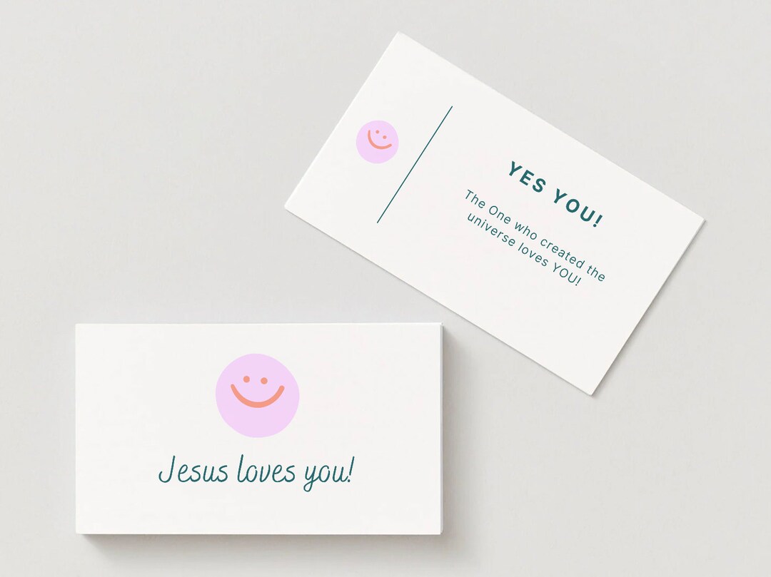 Christian 'jesus Loves You' Printable Cards - Etsy