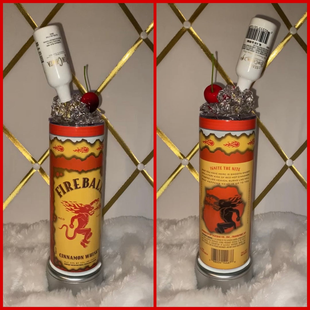 Fireball Custom Tumbler W/ Magnetic Lid - Etsy
