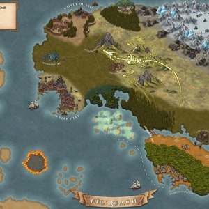 Aangepaste VTT Digital Dungeons and Dragons wereld-/gevechtskaarten
