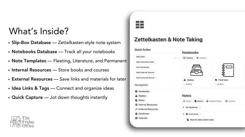 Notion Template | Ultimate Zettelkasten and Note-taking Second Brain - Etsy