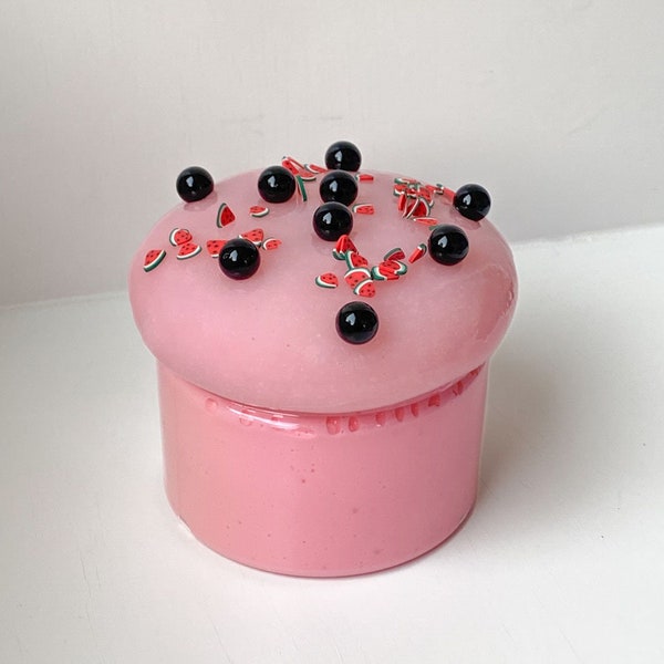 Kawaii Watermelon Boba Slime