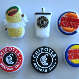 FAST FOOD Croc Charms Burger Fries Ketchup Sauce Fountain Drink Fried Chicken Nuggets Pizza Burrito Sub Sandwiches image 10