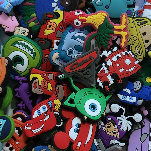 DIS. ANIMATED Croc Charms (Post 5/11) | Monsters Inc | Cars | Moana | Mike Wazowski | Sully | Boo | Lighting McQueen | Mater | Pua | Hei Hei