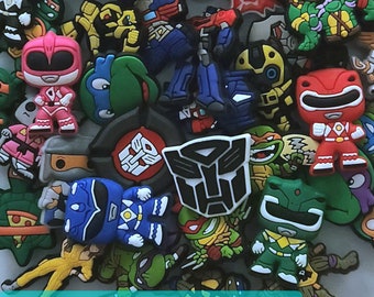 KIDS CARTOON Croc Charms (5/5) - Njnja Turtles - Power Rangers - Transformers