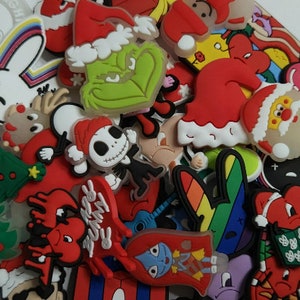 CHRISTMAS Croc Charms (P2/2) GLOW in the DARK | Bad Bunny | Grinch | Nightmare before Christmas | Jack | Sally | Santa | Squishmallows