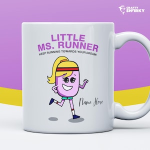 Runner Girl Mug, Unique Running Gifts for Women, Runner&#39;s Coffee Mug, Great Gifts for Runners and Athletes, Half Marathon Mug