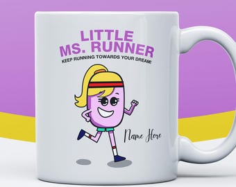 Runner Girl Mug, Unique Running Gifts for Women, Runner&#39;s Coffee Mug, Great Gifts for Runners and Athletes, Half Marathon Mug