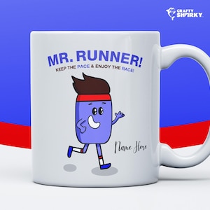 Mr. Runner Mug, Runner&#39;s Mug, Great Half Marathon Gift for Men, Marathon Inspired Coffee Mug, Perfect Gift for Runners