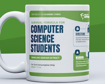 Computer Science Mug, Funny Gift For Computing Graduates, Teachers and Coding Enthusiasts, Presents For School Leavers, Programmers, Coders