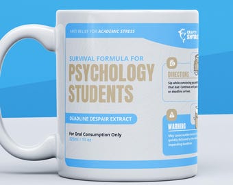 Psychology Students Mug, Humorous Psychology Student Mug, Perfect Graduation Gift for Teachers and Students, Unique Gift for School Leavers
