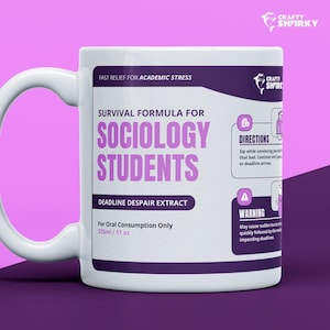 Taza para estudiantes de sociología, regalo divertido para graduados, profesores y maestros de sociología, regalos para recién graduados, taza de café