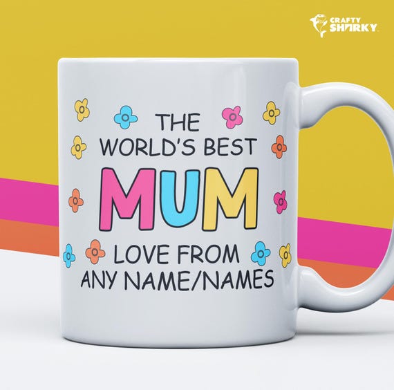 Mug Personnalisé 'Meilleure Maman Du Monde' - Céramique Blanche - Neuf Tendance Cadeau