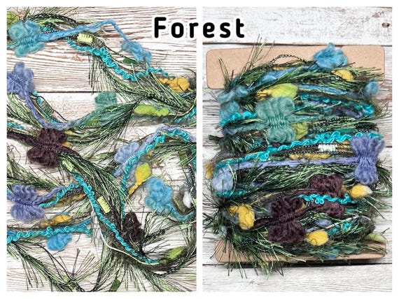 Art Yarn Fibers/ Eyelash Trim/ Fuzzy Yarn Bundle