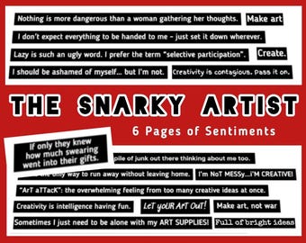 Snarky Artist Sentiment (digitale Datei) - 6 S.