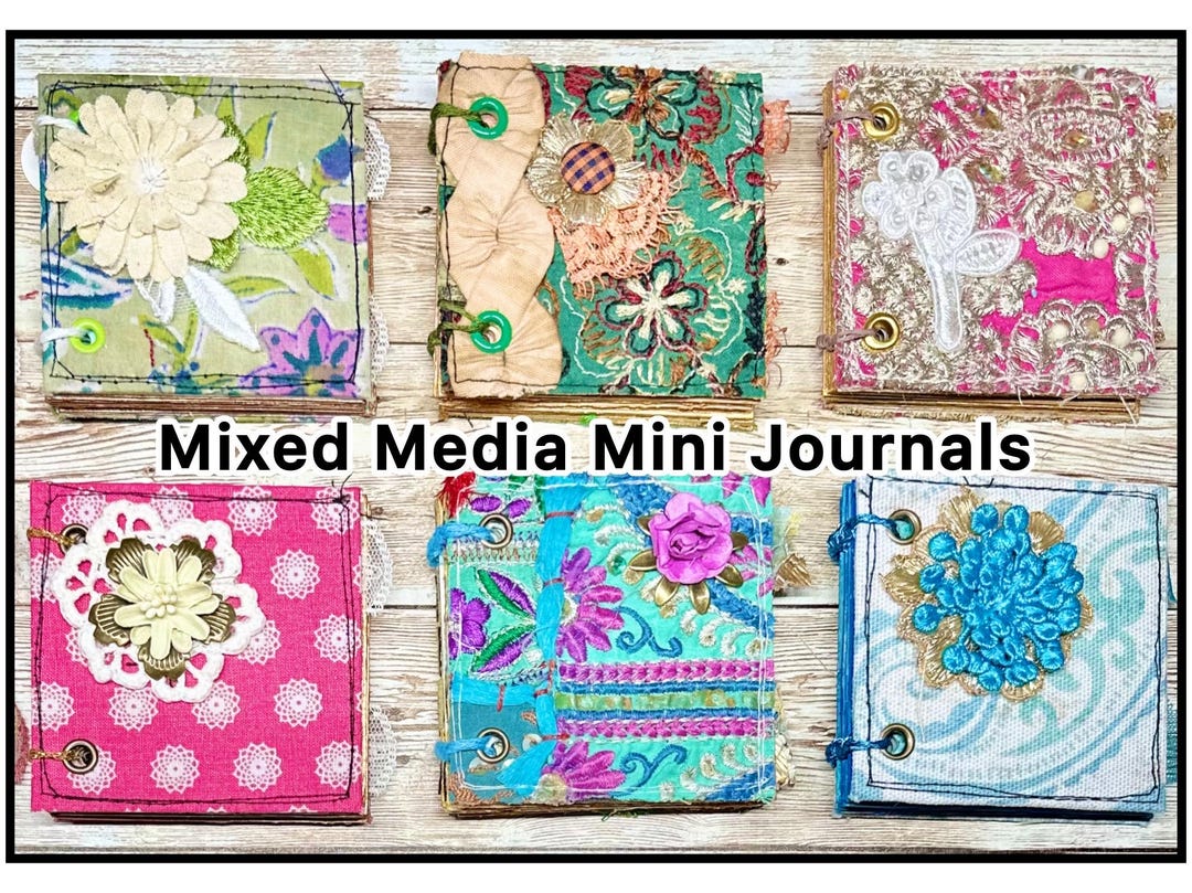 3x3” Mixed Media Journals/ Junk Journal/ Art Journal - Etsy