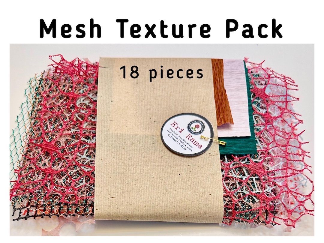 Mesh Texture Pack for Mixed Media Art, Junk Journals, & More (18 Pcs ...
