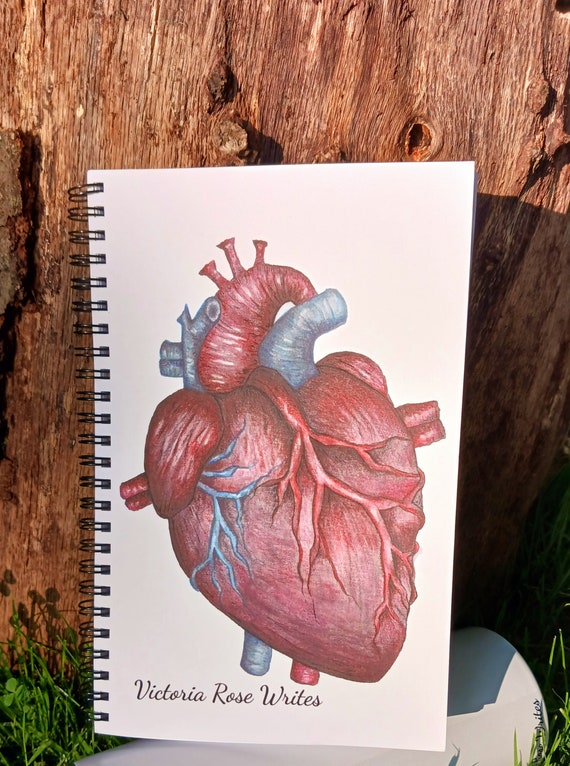 Anatomical Heart Notebook // Blank Sketchbook // A5 