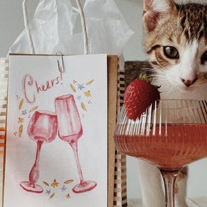 Carte de voeux, carte de célébration, carte de félicitations, carte de toast, carte bravo, carte de souhait cocktail