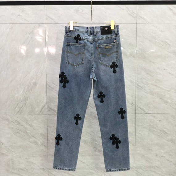 Very Rare Chrome Hearts Jeans Available Now! Black Gold Crosses