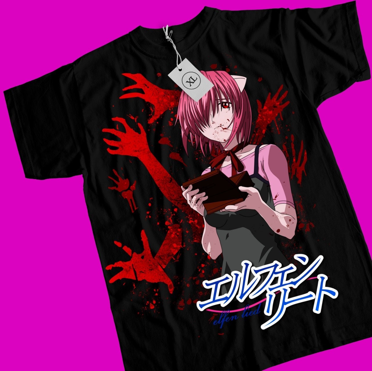 Nyuu Elfen Lied Anime Girl Fanart Kids T-Shirt for Sale by Spacefoxart