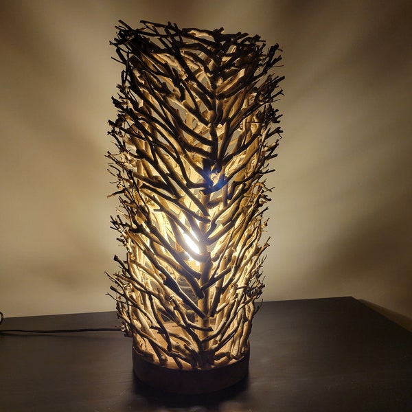 Artistic Lamps 100% handmade with natural tea tree branches