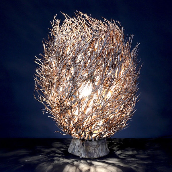 Artistic Lamps 100% handmade with natural tea tree branches