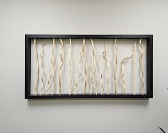 Framed Mulberry Wall Decor-Handcrafted Natural Wall Hanging