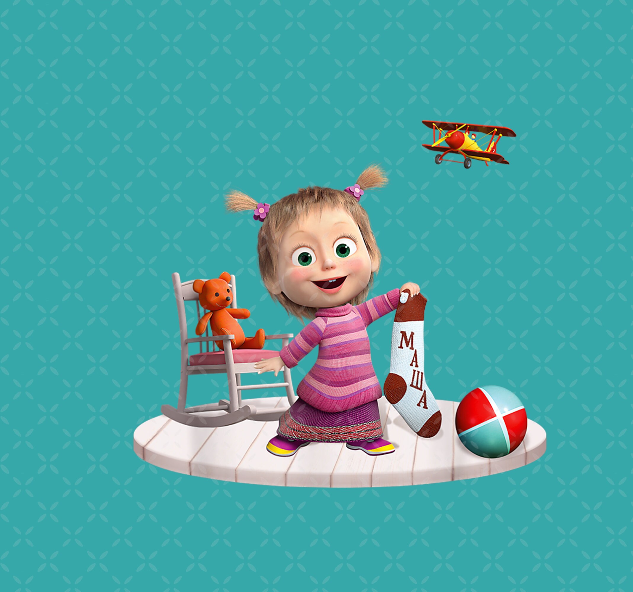 Masha and the Bear PNG Poster Print Charming Cartoon Art Etsy