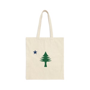 Maine Original Flag Cotton Canvas Tote Bag
