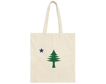 Maine Original Flag Cotton Canvas Tote Bag