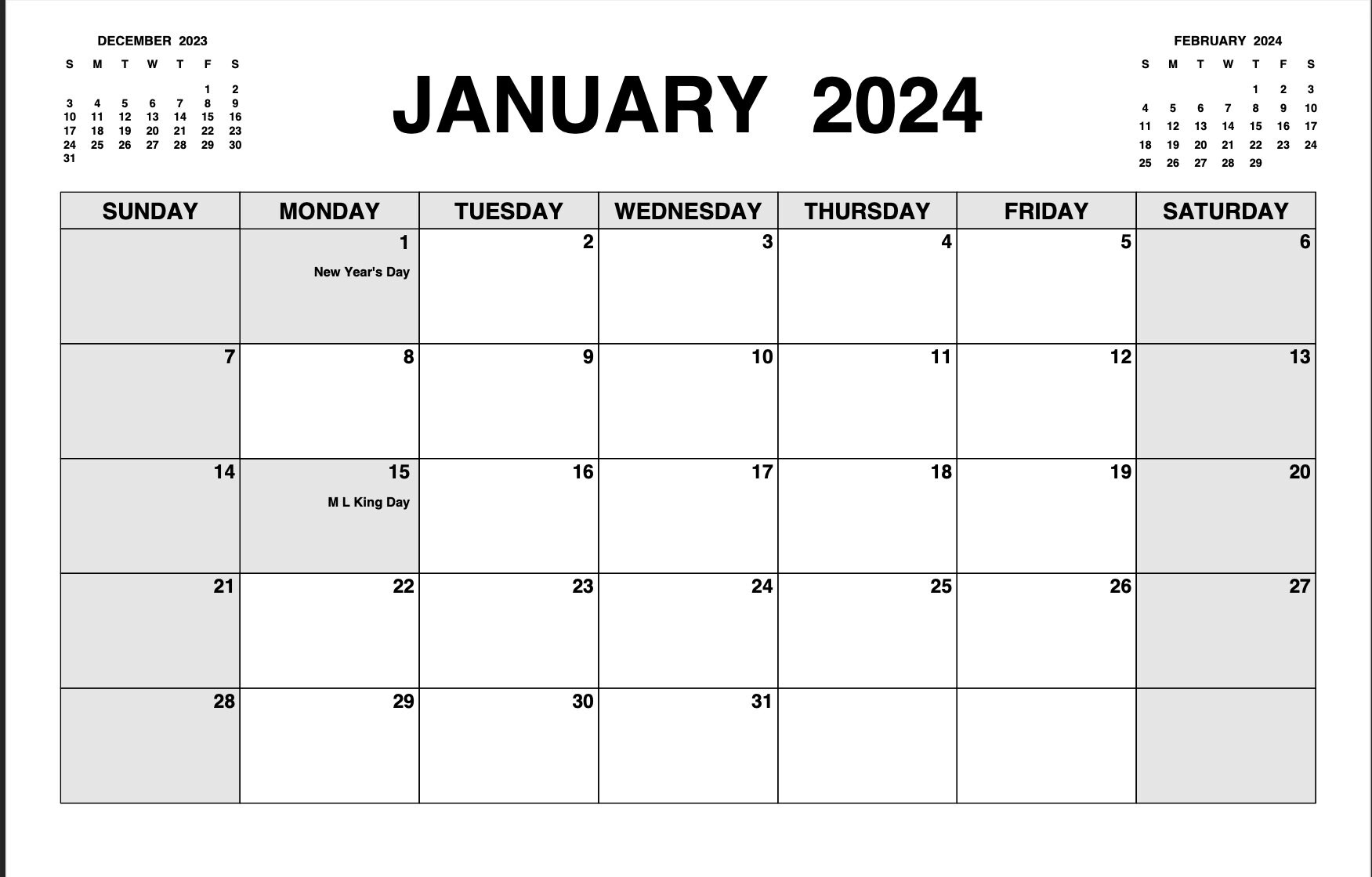 2024 Halbjahreskalender Januar bis Juni zum Ausdrucken - Etsy.de